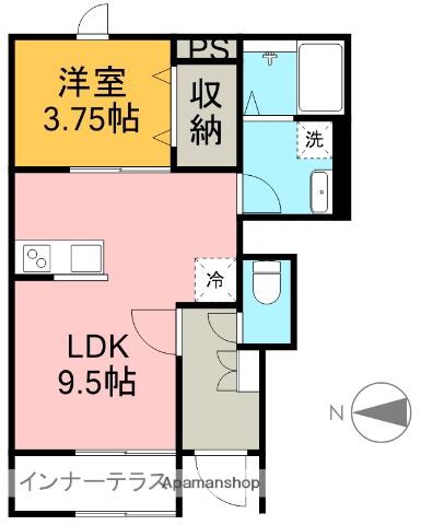 リーブルファイン戸田(1LDK/1階)の間取り写真