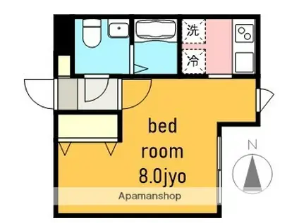 モジュロール社台(1K/2階)の間取り写真