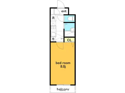 グランメール一社(1K/5階)の間取り写真