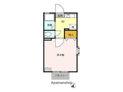 エスブルーム・アイ(1K/1階)の間取り写真