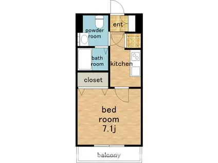 CONDE藤が丘(1K/2階)の間取り写真