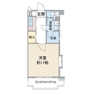 パークヒルズ一社(1K/2階)の間取り写真