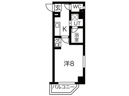 シティライフ池下西(1K/5階)の間取り写真