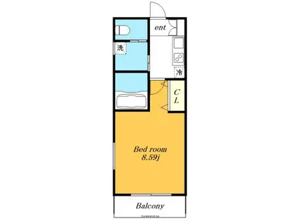アールズコート明が丘(1K/5階)の間取り写真