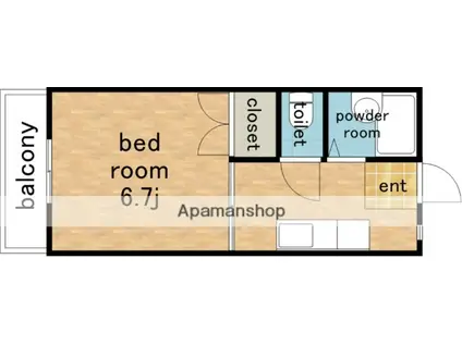 プラザコレージュ(1K/3階)の間取り写真