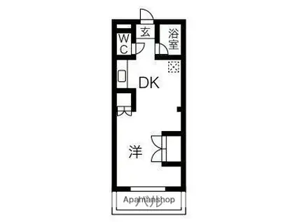 藤ヶ丘レジデンス@(1DK/1階)の間取り写真