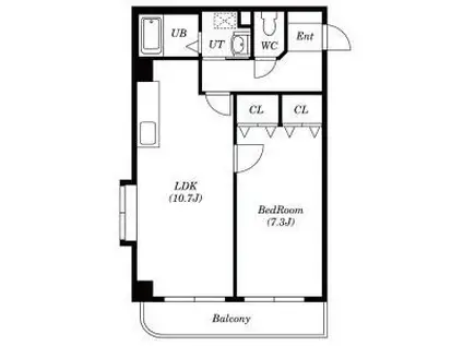 コンラッド(1LDK/1階)の間取り写真