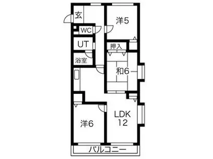 アネックス東名(3LDK/3階)の間取り写真