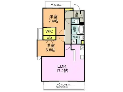 パスエーラ(2LDK/3階)の間取り写真