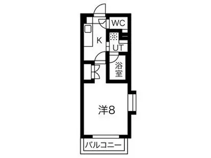 タウンライフ一社駅前(1K/3階)の間取り写真