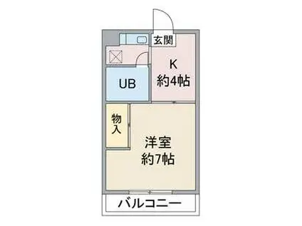 ヴァンベール本郷(1K/1階)の間取り写真