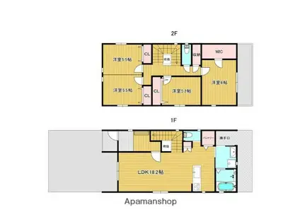 名古屋市東山線 上社駅 徒歩17分 2階建 築1年(4LDK)の間取り写真