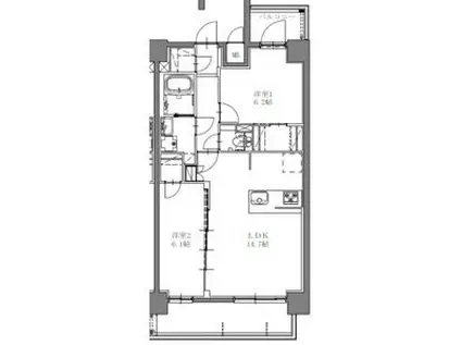 SーRESIDENCE上社AUREATE 12月契(2LDK/4階)の間取り写真