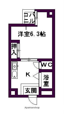 シティハイツ吉川(2LDK/2階)の間取り写真