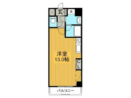 パレスM(1K/1階)の間取り写真