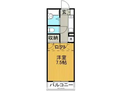 メゾンドパラディ(1K/2階)の間取り写真