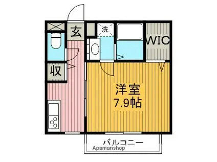 コートフクトク(1K/1階)の間取り写真