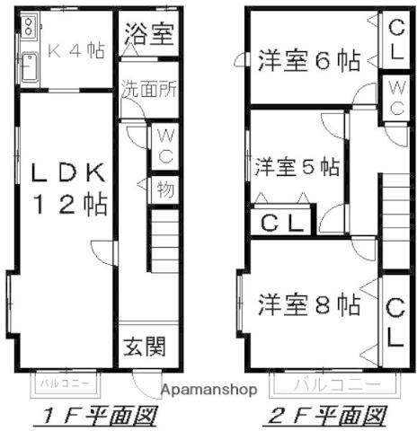 ウィンヒル(3LDK/1階)の間取り写真