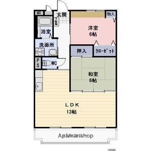 グランドソレイユ城前(2LDK/3階)の間取り写真