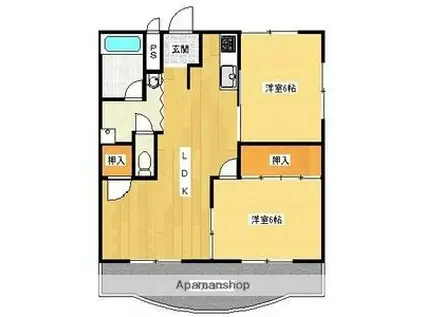 メゾン菊寿台(2LDK/2階)の間取り写真