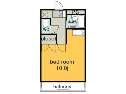 サンシャイン星ヶ丘(1K/3階)の間取り写真