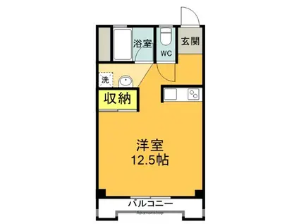 ヴィラ奥田第一(ワンルーム/2階)の間取り写真