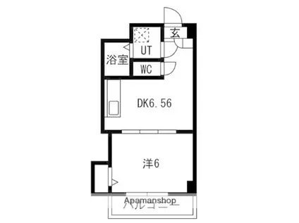 ウィンハイツ長久手(1DK/2階)の間取り写真