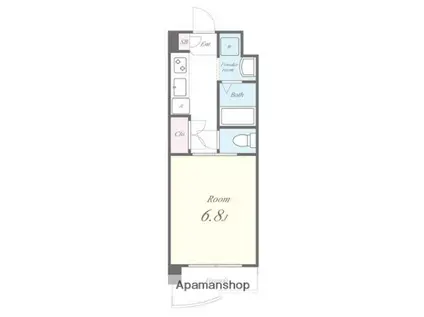 BONNE CHANCE(1K/6階)の間取り写真