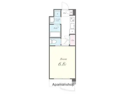 BONNE CHANCE(1K/2階)の間取り写真