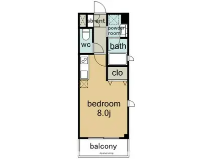 アルカディアZ(ワンルーム/5階)の間取り写真