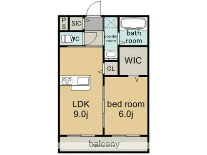 ラシーネグラン(1LDK/1階)の間取り写真