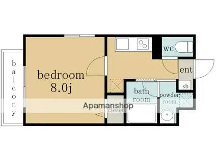 グランシオン本郷(1K/3階)の間取り写真