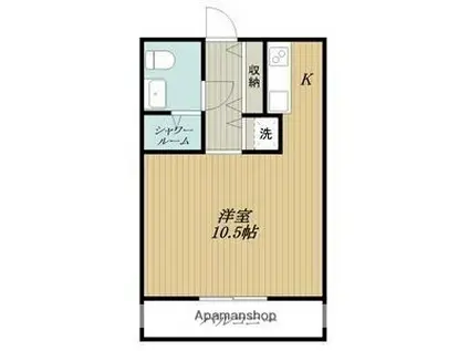 FREA (1K/3階)の間取り写真