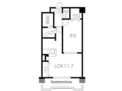 ビクトリア浄水(1LDK/3階)の間取り写真