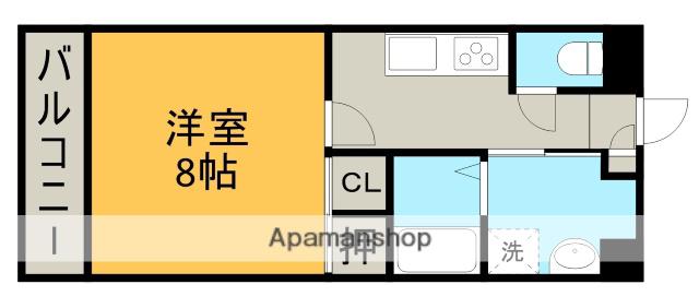 TIERRA Ⅲ(1DK/2階)の間取り写真
