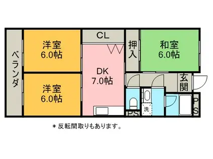 リンピア小野田(3DK/4階)の間取り写真