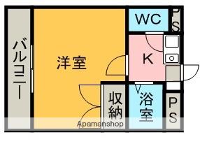 名鉄豊田線 梅坪駅 徒歩19分 4階建 築32年(1K/4階)の間取り写真
