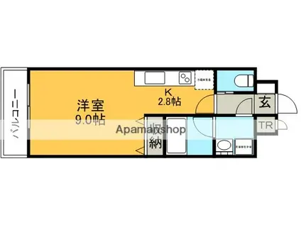 すまいるライフ浄水(ワンルーム/2階)の間取り写真