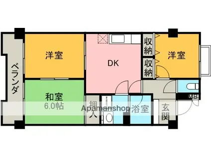 みゆきビル(3DK/1階)の間取り写真