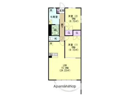 PRIMERA MT(2LDK/5階)の間取り写真