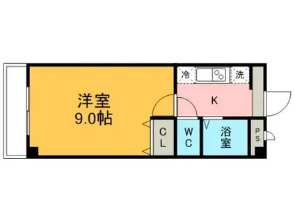アンプルール フェール ソレイユ(1K/3階)の間取り写真