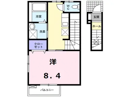 BE-KREIS(1K/2階)の間取り写真