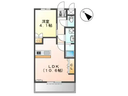 ロイヤルメゾン キンモクセイ(1LDK/1階)の間取り写真