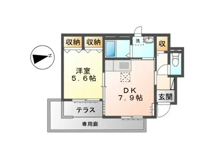 BELLE MAISON M.T(1DK/1階)の間取り写真