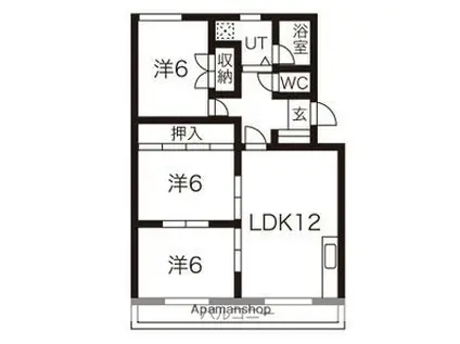 レスポワール(3LDK/3階)の間取り写真