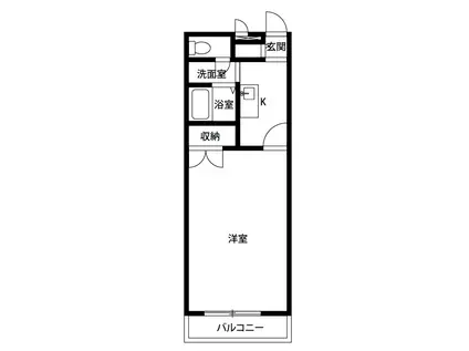 プレジール VIOLETTE(1K/1階)の間取り写真