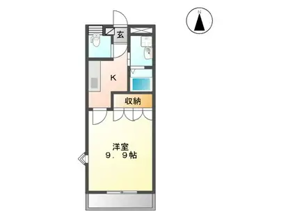 グレース タウン(1K/2階)の間取り写真