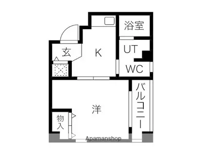 豊田ノースウエスト(1K/4階)の間取り写真