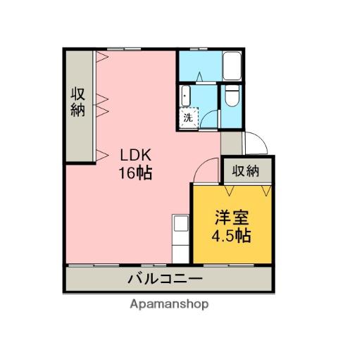 マンションはる(1LDK/3階)の間取り写真