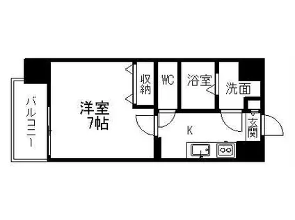 プロシード豊田(1K/2階)の間取り写真